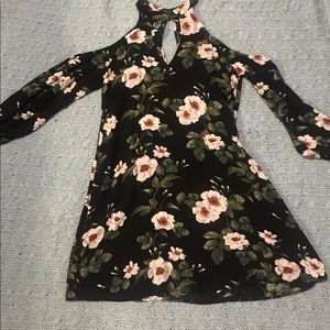 NWT American Eagle Midi Floral Dress Size Small Cut out Sleeves Halter